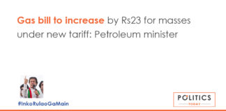 Gas bill to increase by Rs23 for masses under new tariff: Petroleum minister