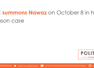 LHC summons Nawaz on October 8 in high treason case