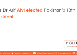 PTI's Dr Arif Alvi elected Pakistan’s 13th president