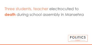 Three students, teacher electrocuted to death during school assembly in Mansehra