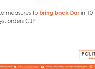 Take measures to bring back Dar in 10 days, orders CJP