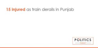 15 injured as train derails in Punjab