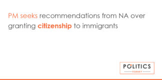 PM seeks recommendations from NA over granting citizenship to immigrants