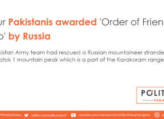 Four Pakistanis awarded by Russia